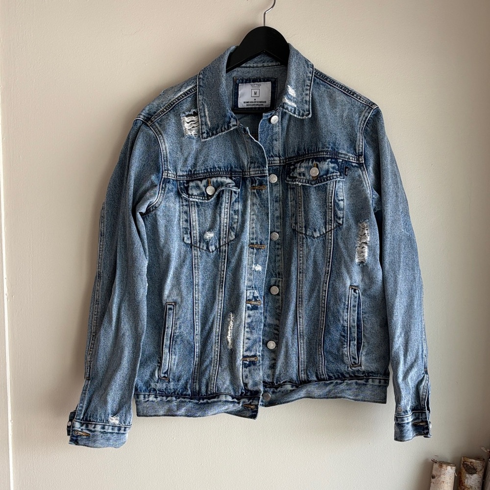 TATTRD THREADS distressed oversize denim jacket